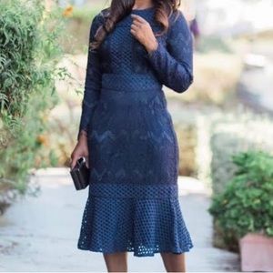 NAVY Sweet Peony Dress